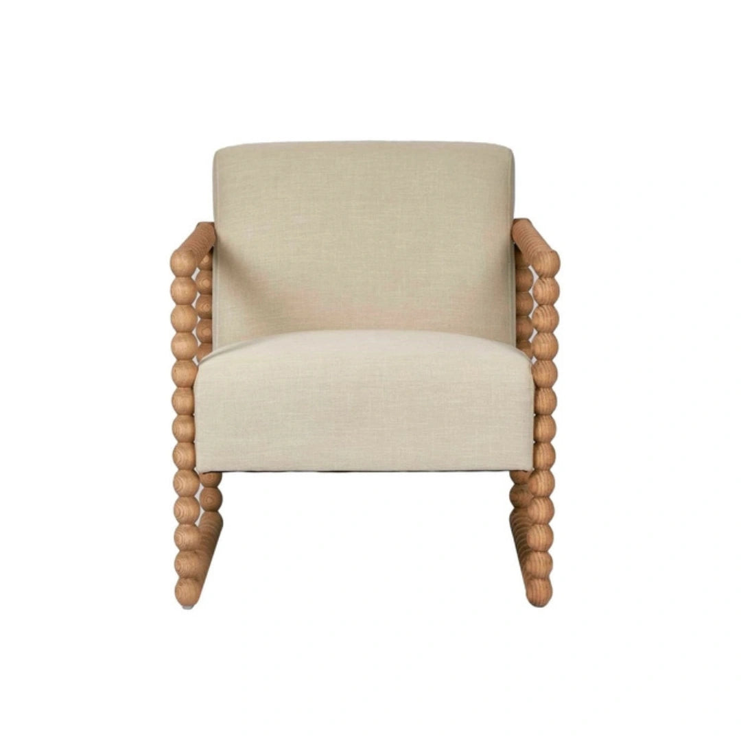 Santiago Oak Armchair - Natural/Linen