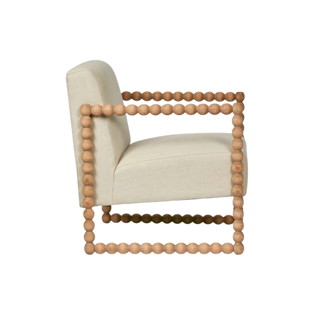 Santiago Oak Armchair - Natural/Linen