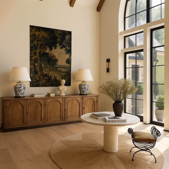 Abigail Ceramic Table Lamp with Ivory Lamp Shade