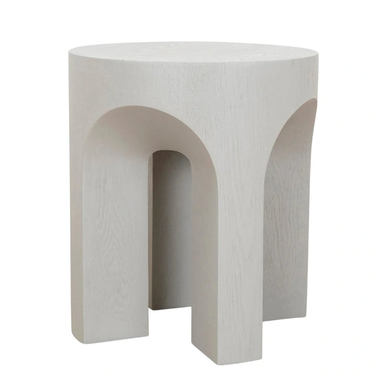 Agnes Round Side Table - Light Grey