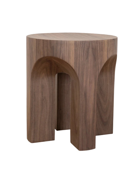 Agnes Round Side Table - Walnut