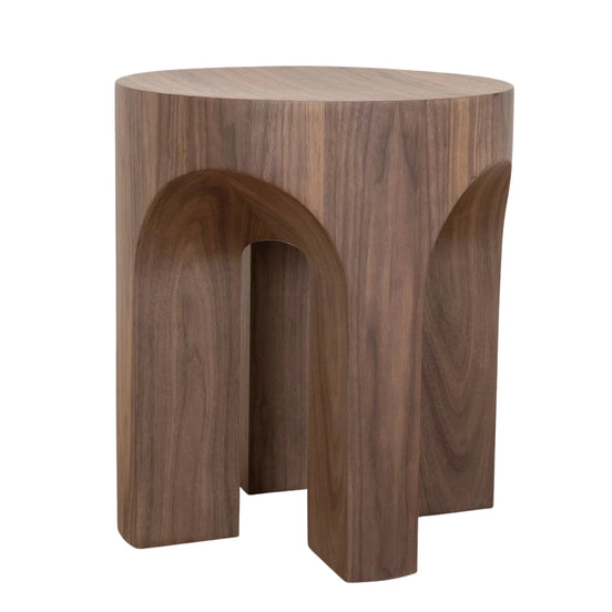 Agnes Round Side Table - Walnut