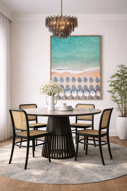 Aerial View Sunset Mediterranean – Natural Canvas