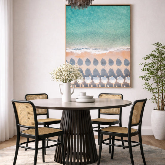 Aerial View Sunset Mediterranean – Natural Canvas