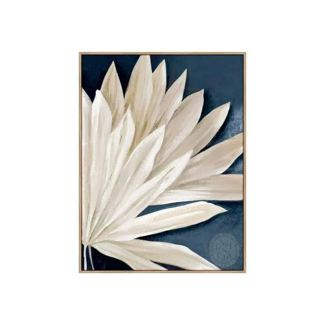 Blue Dry Palms II – Natural Canvas