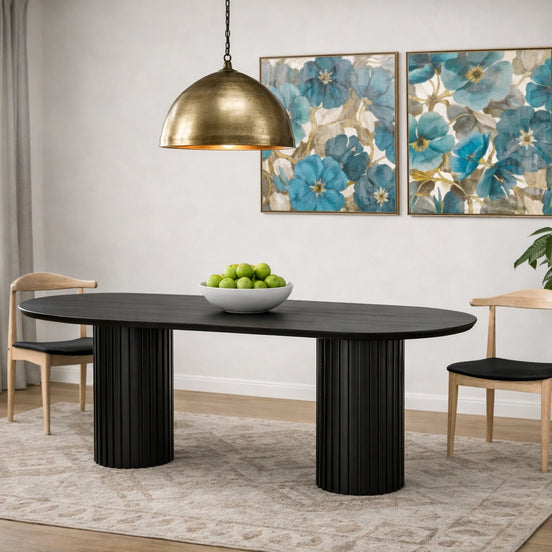 Blue and Gold Poppies I – Natural Canvas