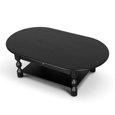 Cameo Oval Coffee Table - Black