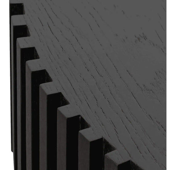 Dellen Solid Look Round Coffee Table - Black