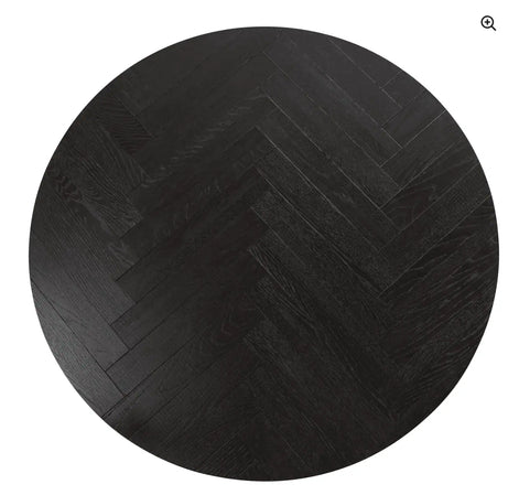 Denise Round Coffee Table - Peppercorn and Brass