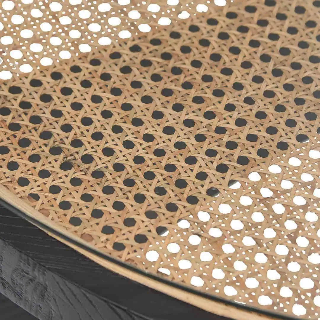 Lara Round Glass Coffee Table - Black