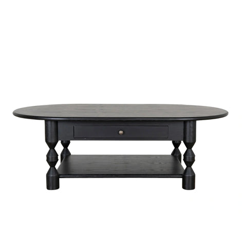 Cameo Oval Coffee Table - Black