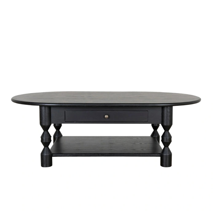Cameo Oval Coffee Table - Black