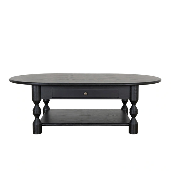 Cameo Oval Coffee Table - Black