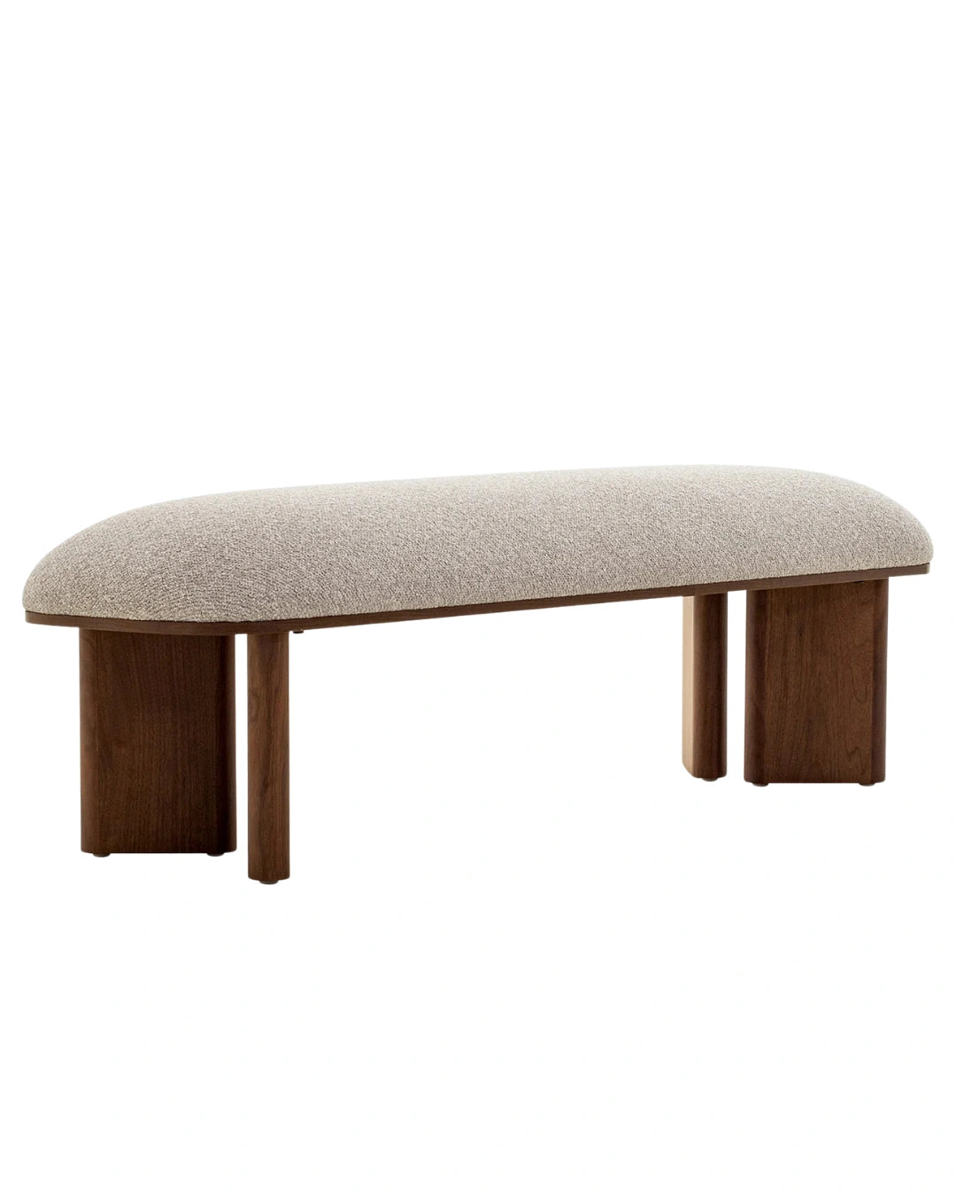 Clarendon Walnut Bench - Clay Grey