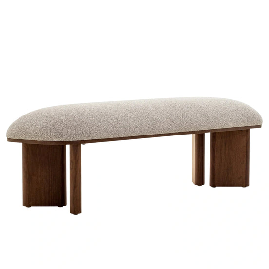 Clarendon Walnut Bench - Clay Grey
