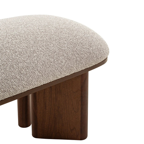 Clarendon Walnut Bench - Clay Grey