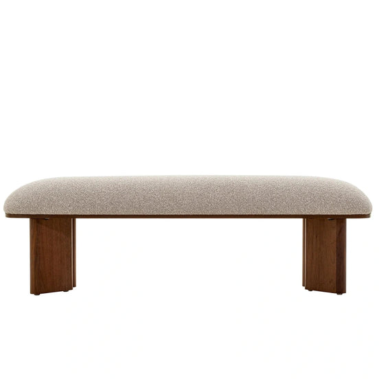 Clarendon Walnut Bench - Clay Grey