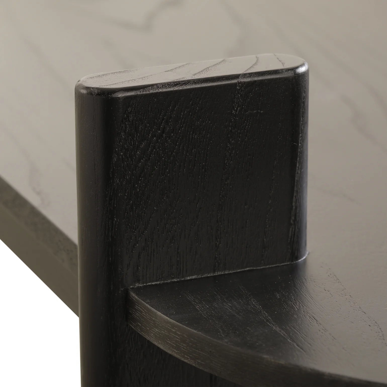 Sebastian Elm Bench - Black/Natural Linen