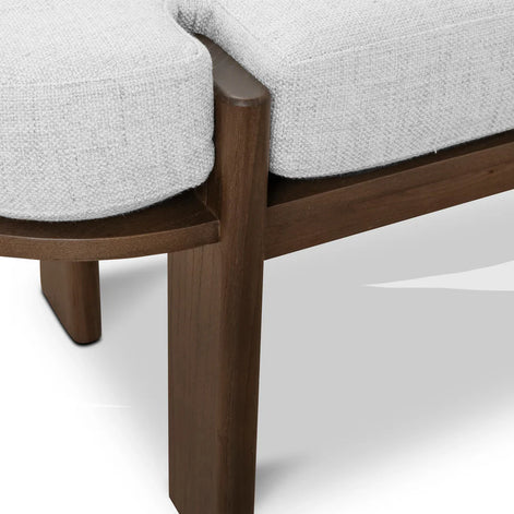 Sebastian Elm Bench -  Walnut/Natural Linen