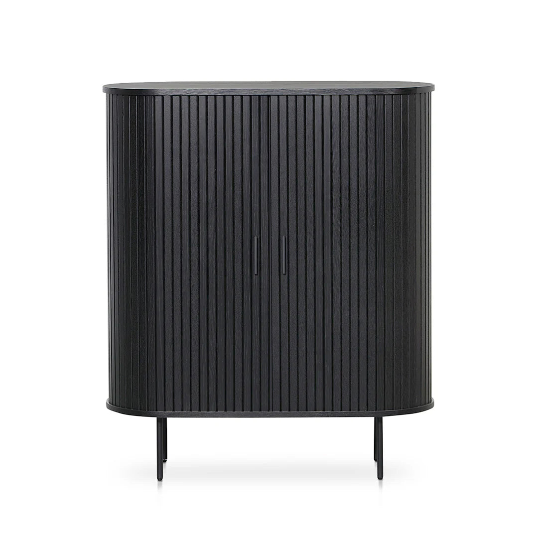 Emma Wooden Storage Cabinet - Black