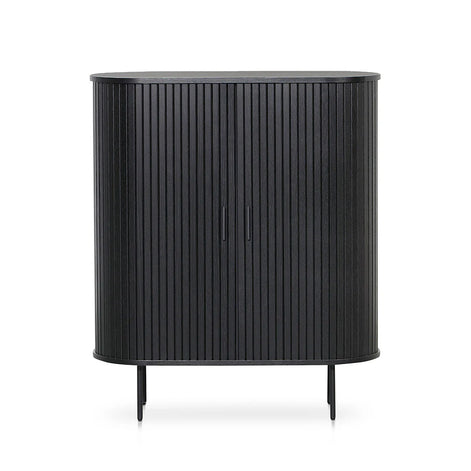 Emma Wooden Storage Cabinet - Black