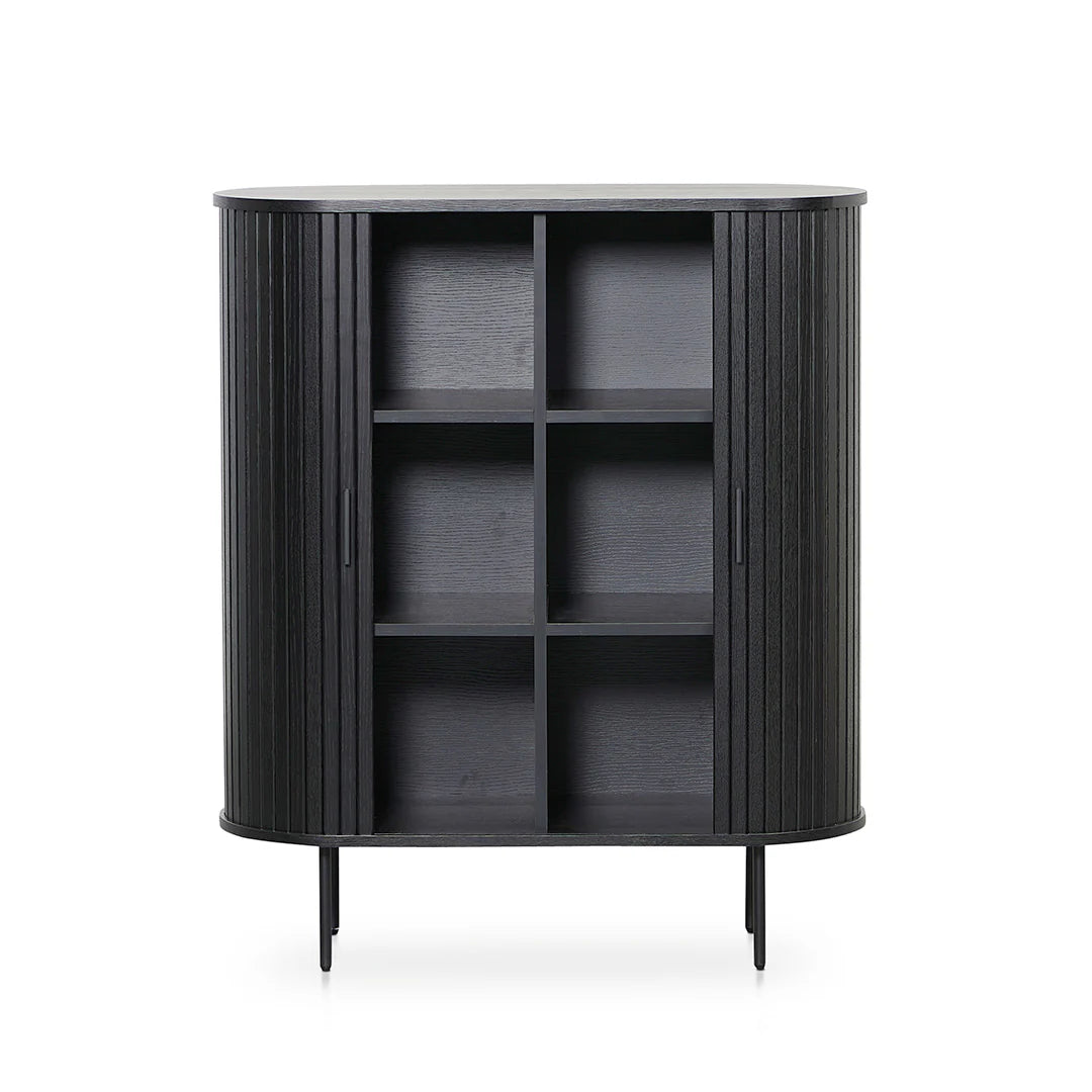 Emma Wooden Storage Cabinet - Black