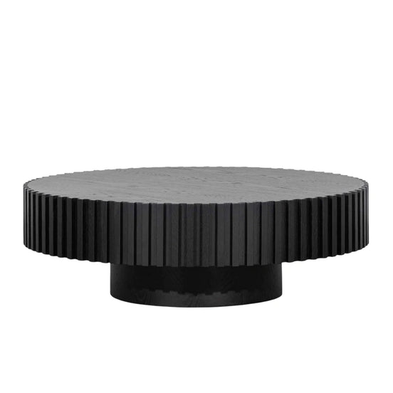Dellen Solid Look Round Coffee Table - Black