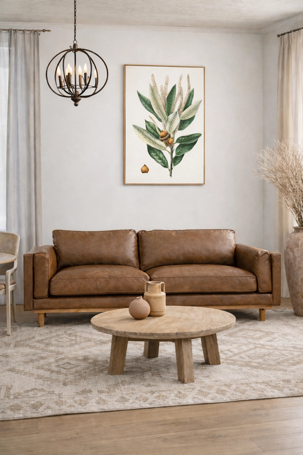 Dense Flowered Oak – Natural Canvas