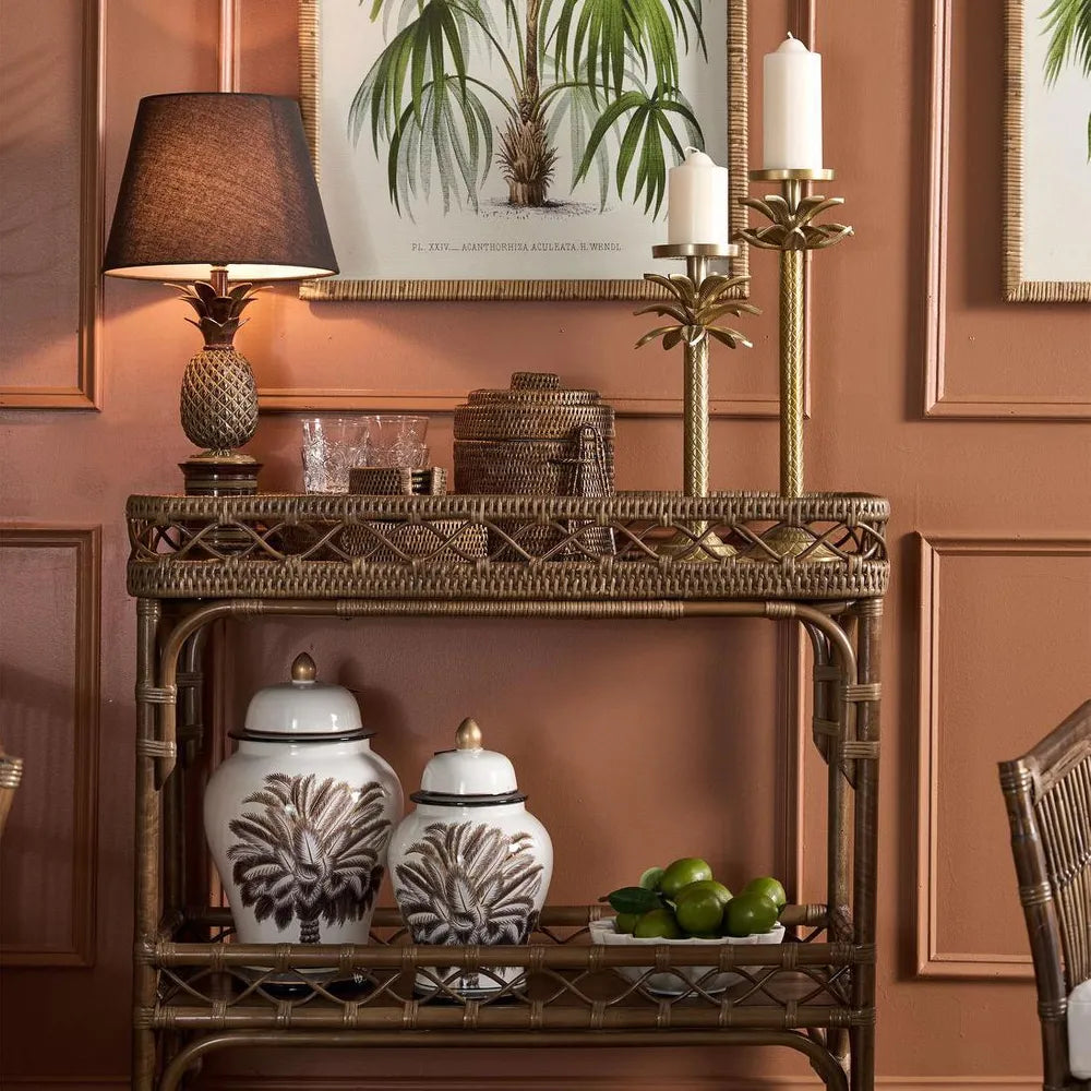 Bermuda Pineapple Table Lamp Base - Brown