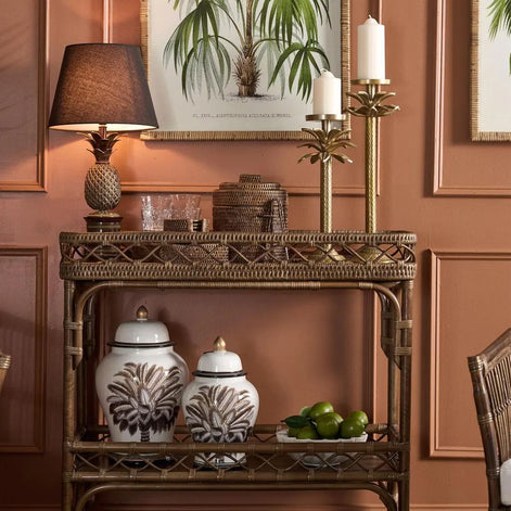 Bermuda Pineapple Table Lamp Base - Brown