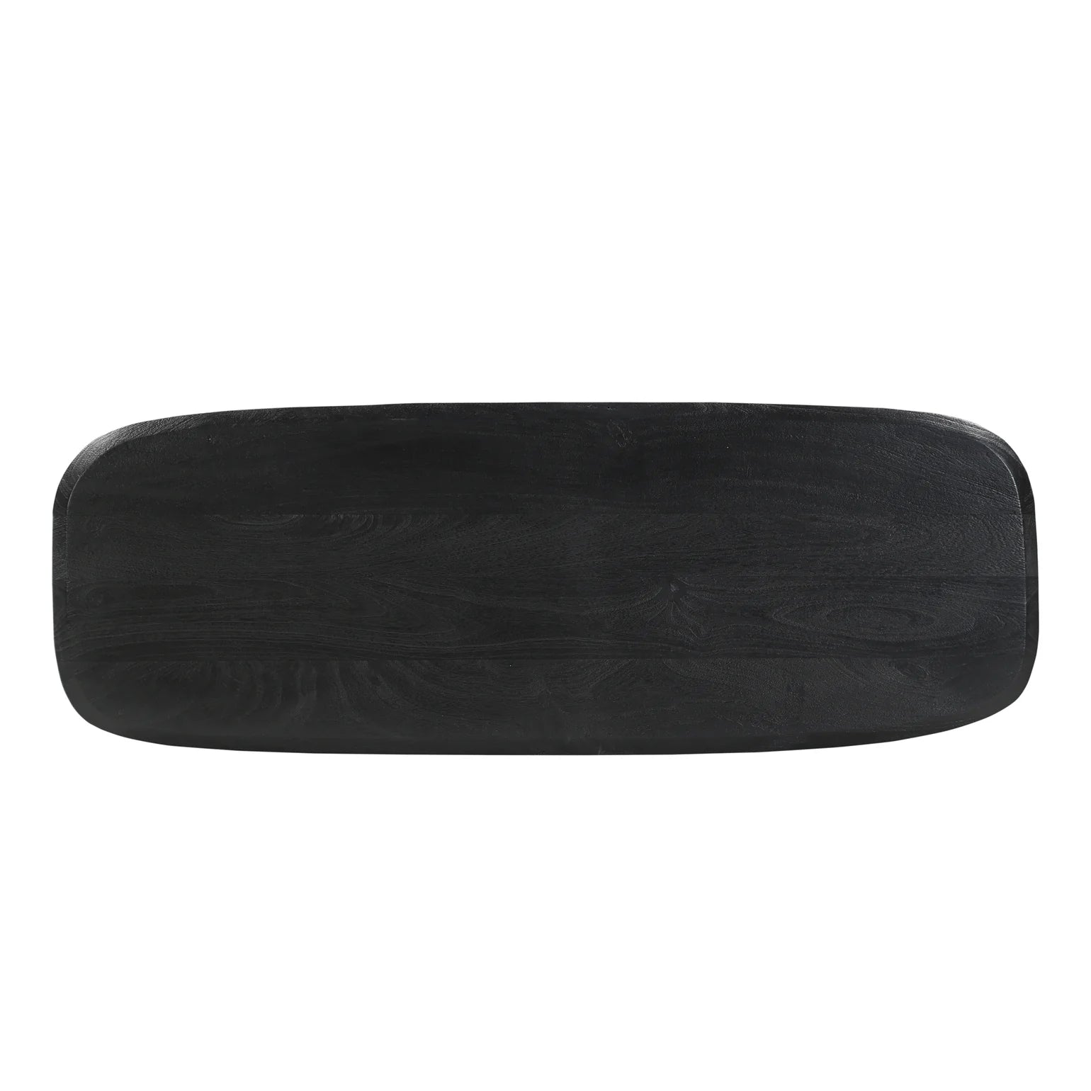 Black rectangular object on a white background