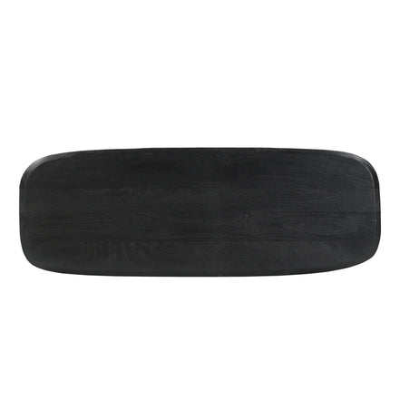 Black rectangular object on a white background