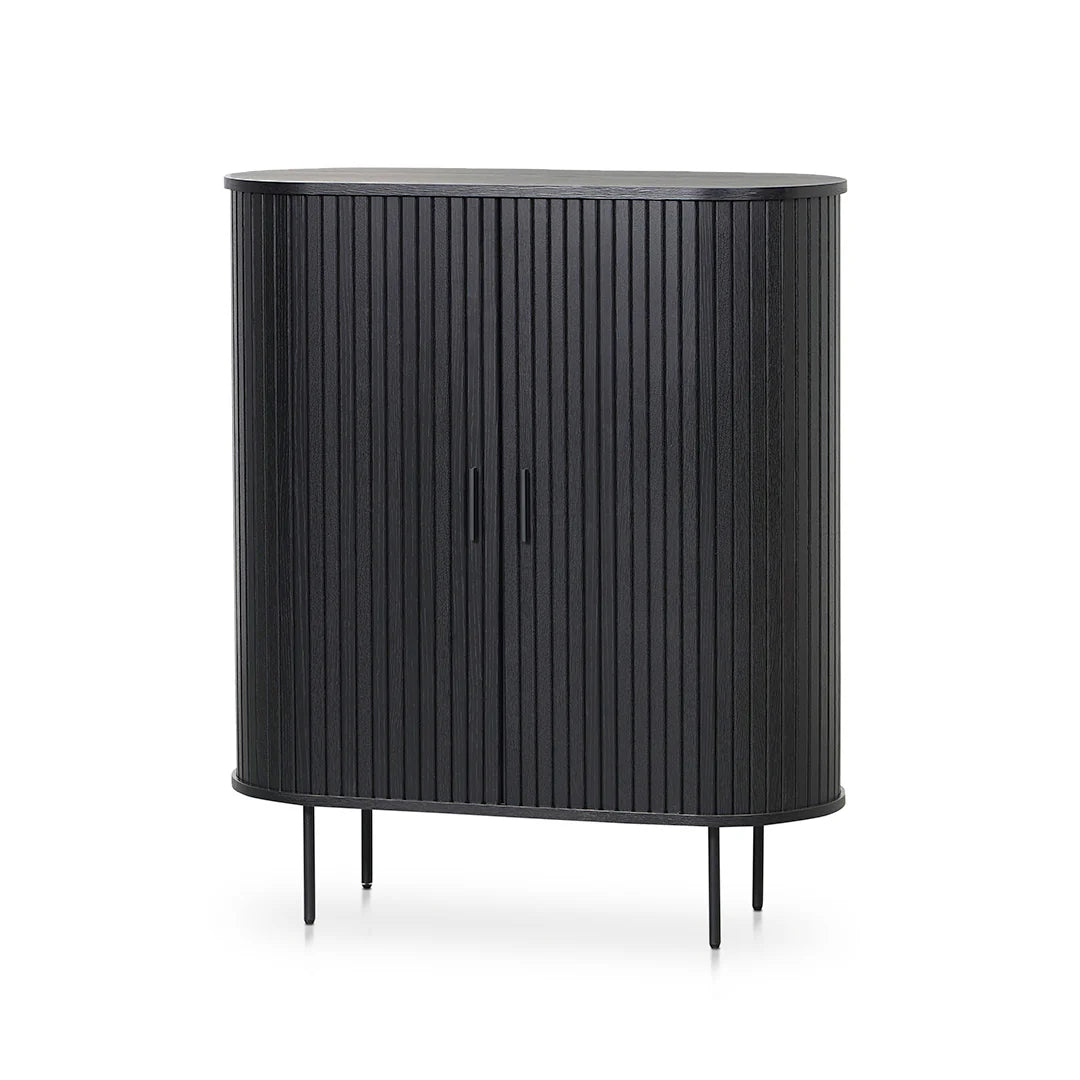 Emma Wooden Storage Cabinet - Black