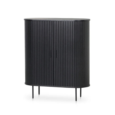 Emma Wooden Storage Cabinet - Black