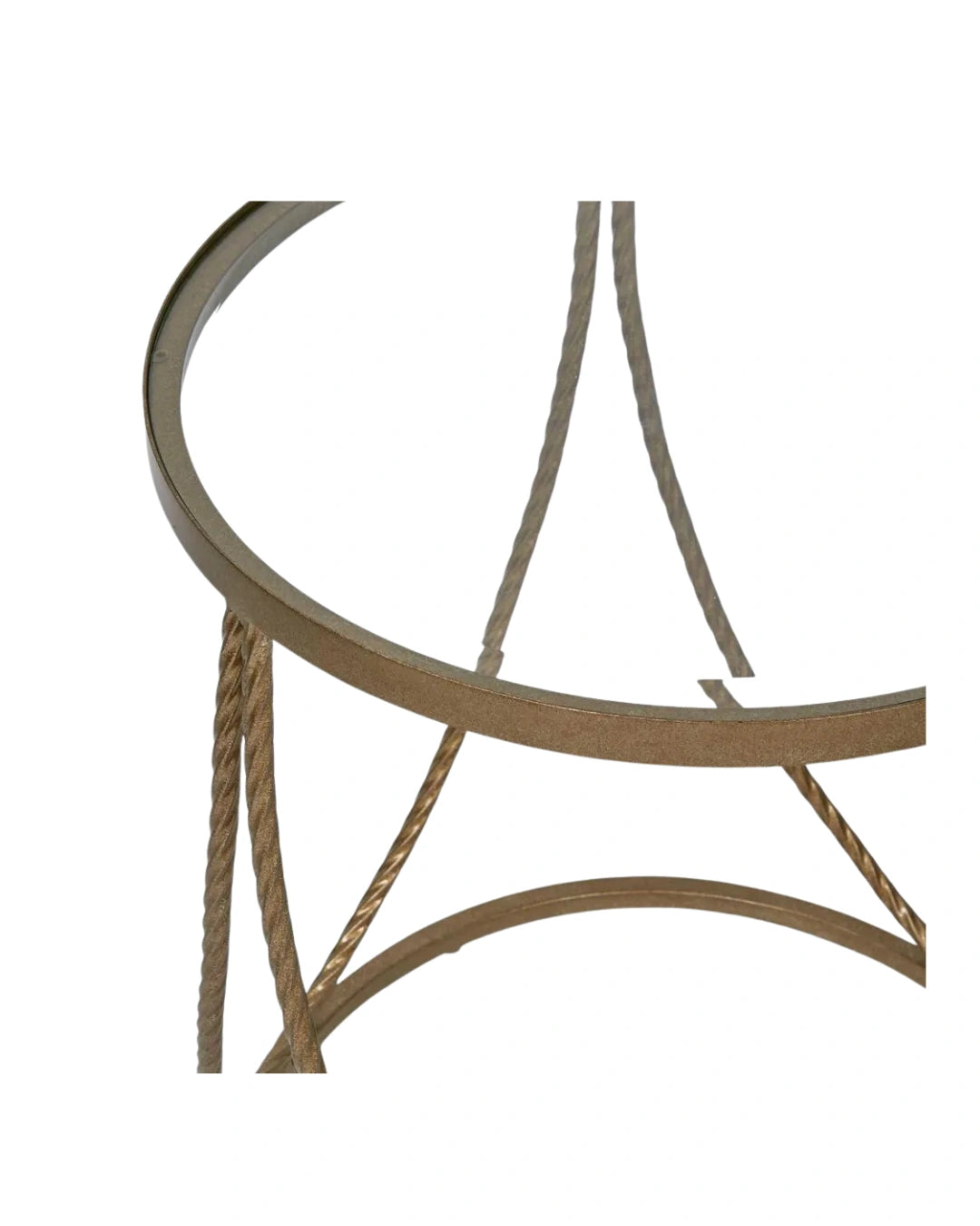 Palais Round Side Table - Gold