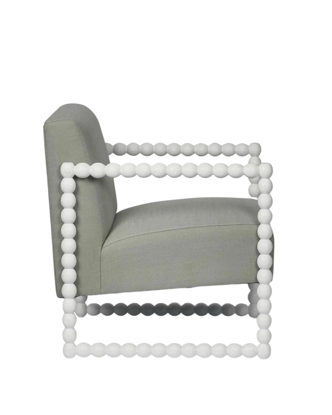 Santiago Oak Armchair - White/Seafoam