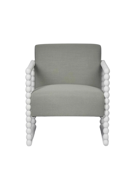 Santiago Oak Armchair - White/Seafoam