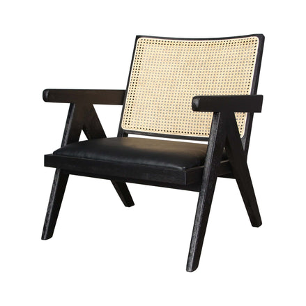 FLINT Rattan Armchair in Black