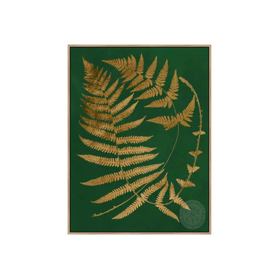 Gilded Ferns IV – Natural Canvas