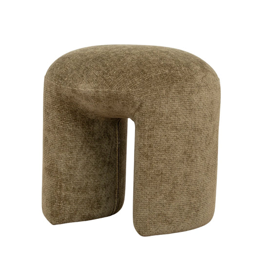 Brown textured stool on a white background