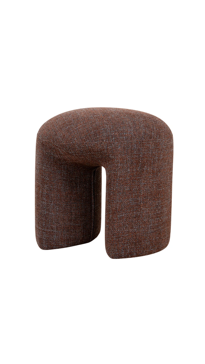 Brown textured cushion on a white background