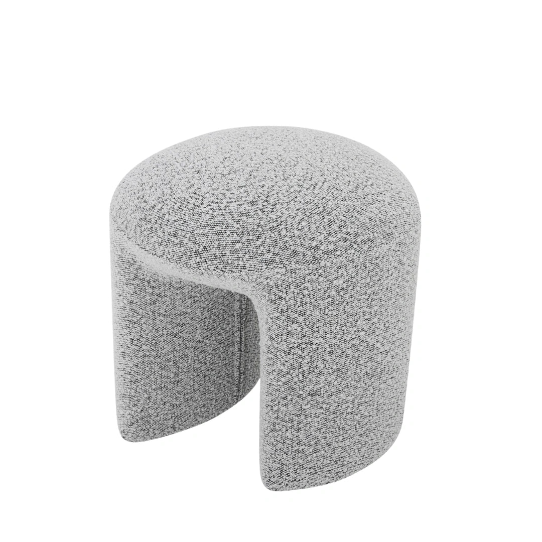 Gloria Round Ottoman - Pepper Boucle