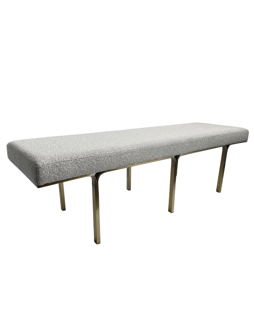 Gordon Brushed Gold Bench -  Clay Grey