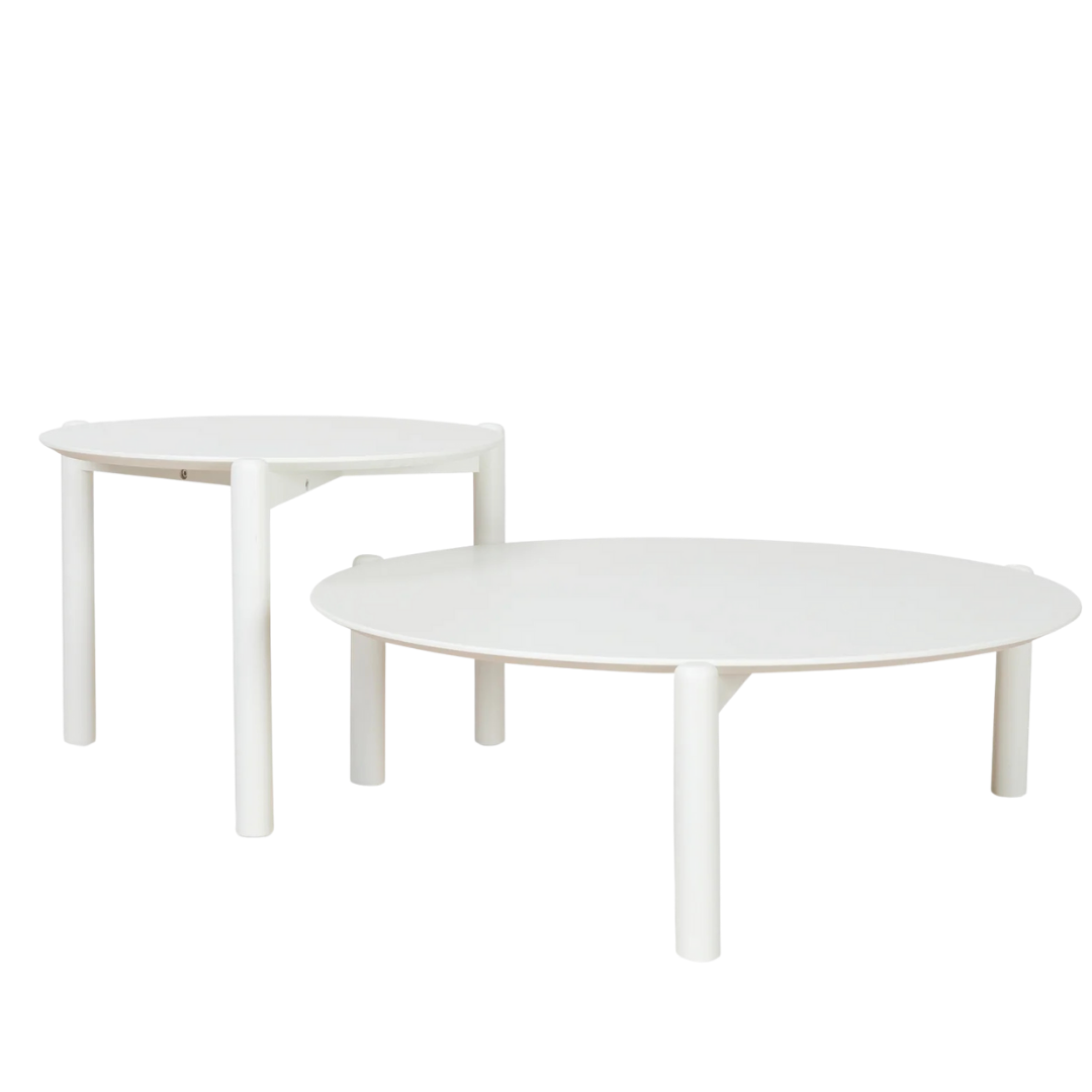 Unity Oak Nested Coffee Tables - White