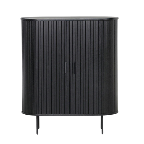Emma Wooden Storage Cabinet - Black