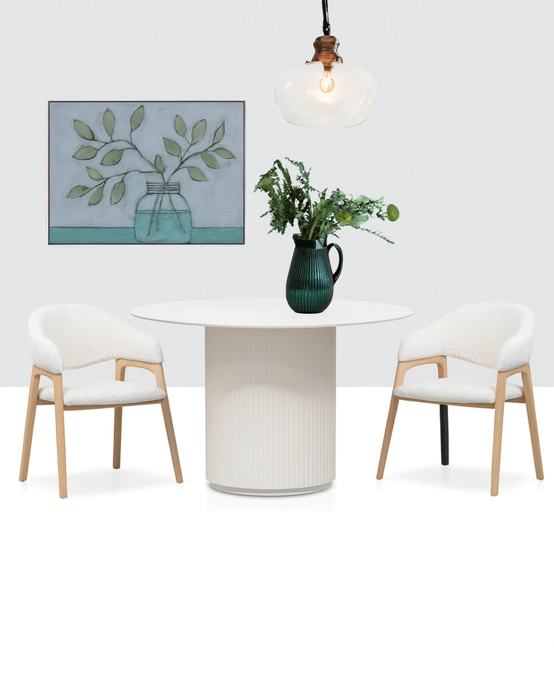 Jar Of Stems II – White Canvas