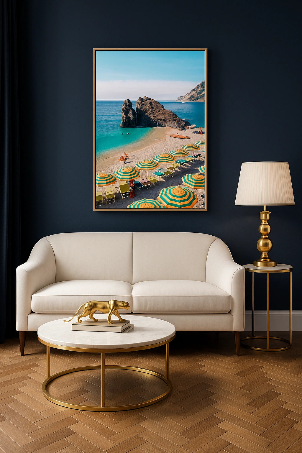 Chairs and Umbrellas – Natural Canvas