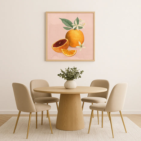 Orange Blossom I – Natural Canvas