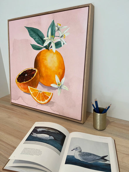 Orange Blossom I – Natural Canvas