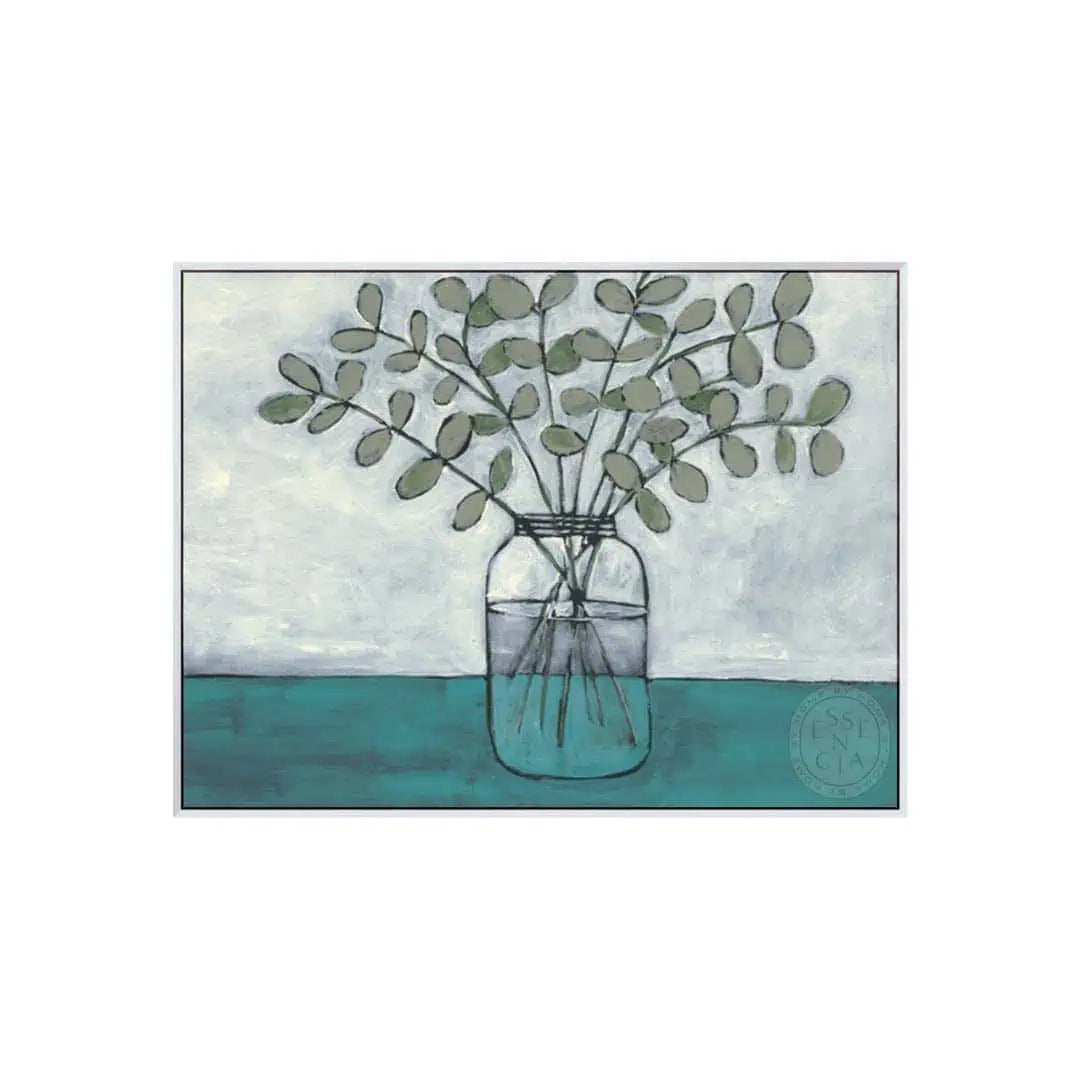 Jar Of Stems I – White Canvas